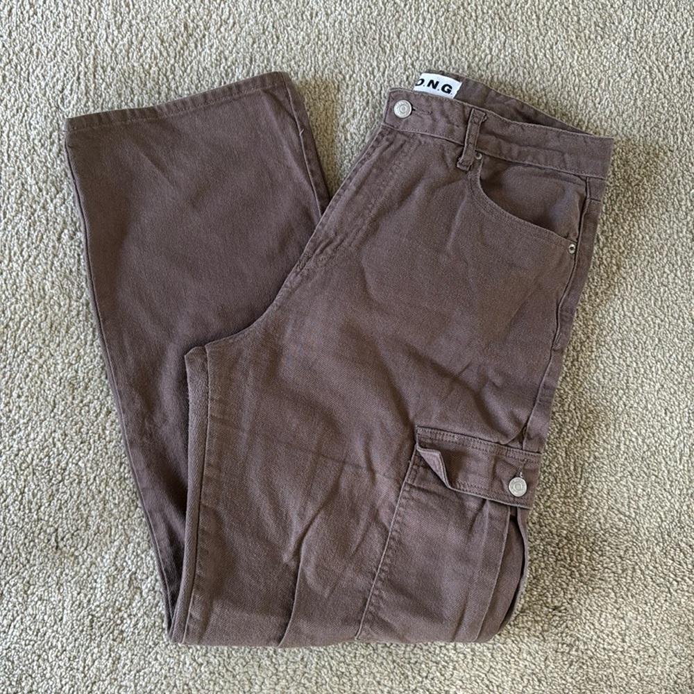 S.O.N.G High Waisted Cargo Pant / Brown Size 31